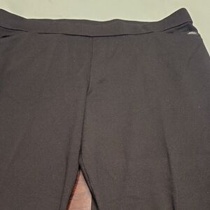 Chic Black Straight Leg Knit Pants Plus Size